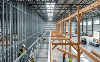 Metal Studs vs. Wood: Why Your Warehouse Depends on the Right Skeleton